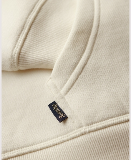 ESSENTIAL LOGO ZIP WOMEN'S WHITE HOODIE