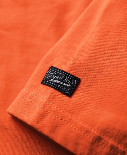 TONAL EMBROIDERED LOGO MEN'S ORANGE T-SHIRT