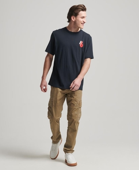 OSAKA GRAPHIC LOOSE MEN'S BLUE TEE