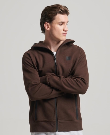 CODE TECH RELAXED ZIP MEN'S BROWN HOOD