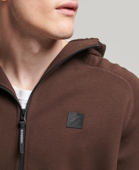 CODE TECH RELAXED ZIP MEN'S BROWN HOOD