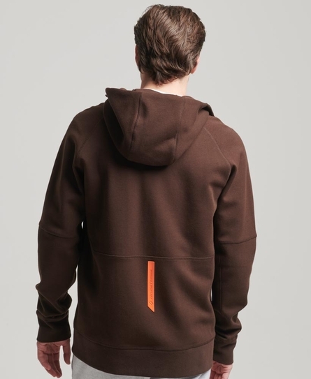 CODE TECH RELAXED ZIP MEN'S BROWN HOOD