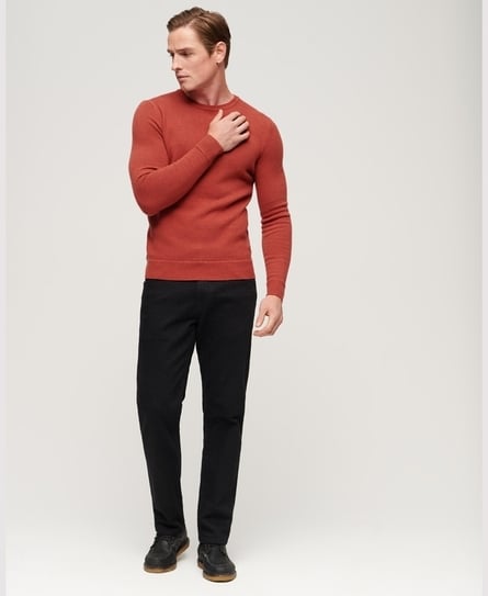 ESSENTIAL SLIM FIT CREW MEN'S ORANGE JUMPER