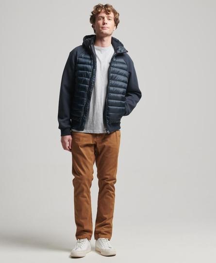 ED STORM HYBRID PADDED JKT MEN'S BLUE HOOD