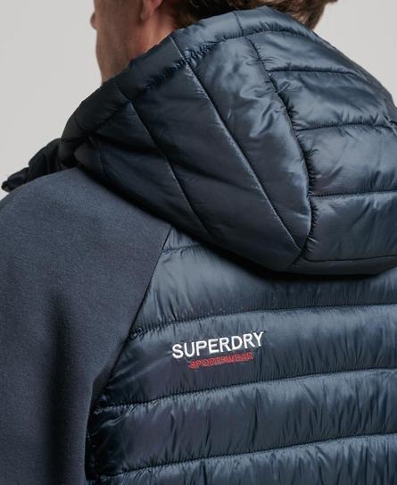 ED STORM HYBRID PADDED JKT MEN'S BLUE HOOD