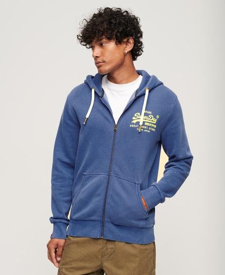 NEON VL MEN'S BLUE ZIPHOOD