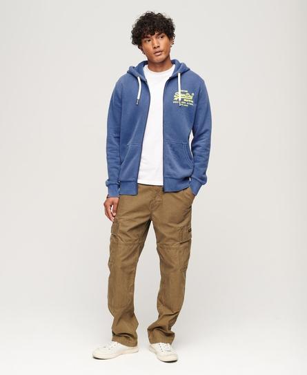 NEON VL MEN'S BLUE ZIPHOOD