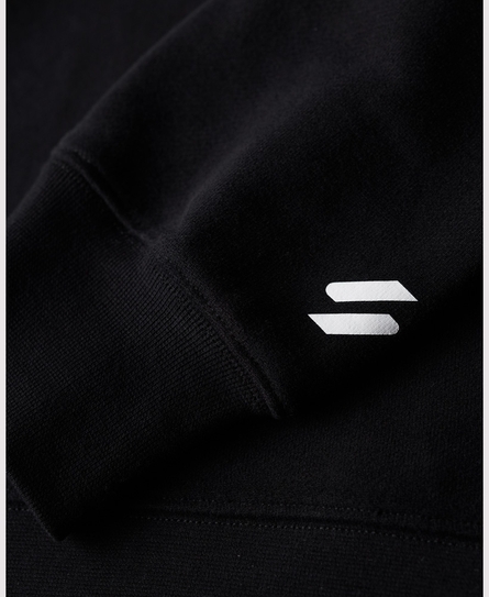 SPORTSWEAR LOGO LOOSE MEN'S BLACK HALFZIP SWEAT