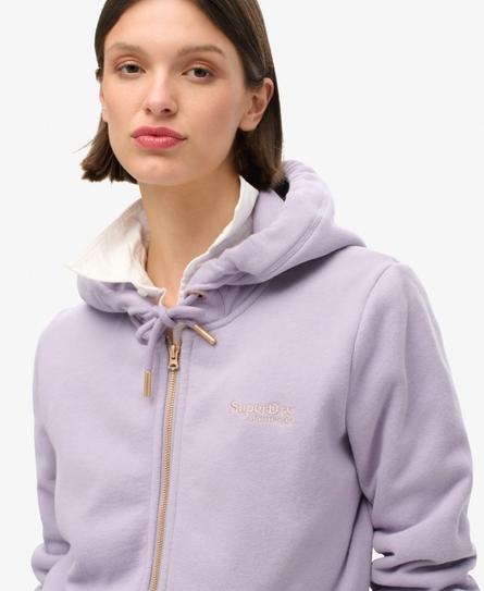 ESSENTIAL LOGO ZIP WOMEN'S PINK HOOD