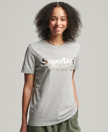 VINTAGE VENUE INTEREST WOMEN'S GREY T-SHIRT