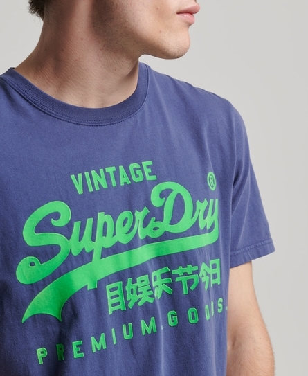 VINTAGE VL NEON MEN'S BLUE TEE