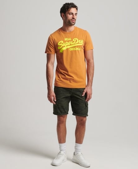 VINTAGE VL NEON MEN'S BROWN T-SHIRT