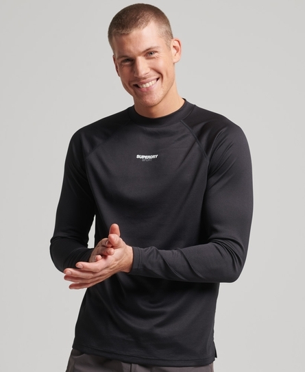 TRAIN MOCK NECK MEN'S BLACK TOP