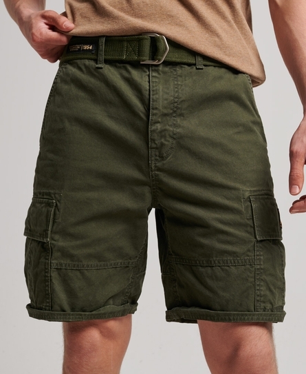 VINTAGE HEAVY CARGO MEN'S GREEN SHORTS