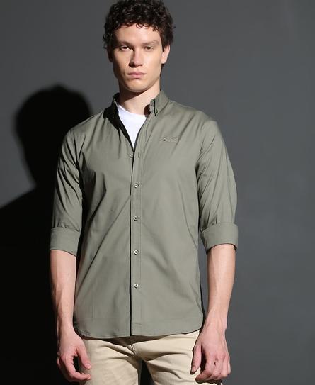 PREMIUM STRETCH L/S MEN'S GREEN SHIRT