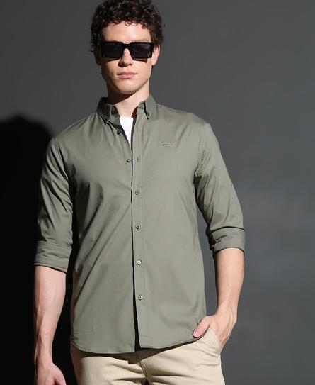 PREMIUM STRETCH L/S MEN'S GREEN SHIRT