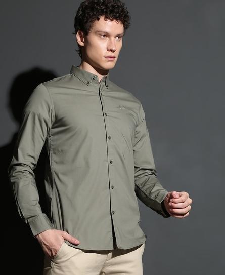 PREMIUM STRETCH L/S MEN'S GREEN SHIRT