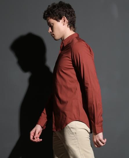 PREMIUM STRETCH L/S TAPED MEN'S BROWN SHIRT