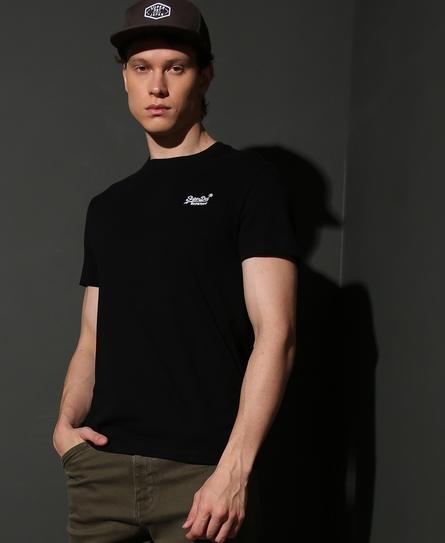 VINTAGE LOGO EMB MEN'S BLACK T-SHIRT