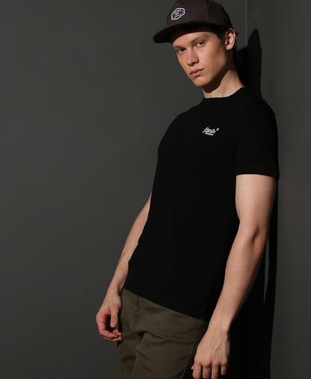 VINTAGE LOGO EMB MEN'S BLACK T-SHIRT