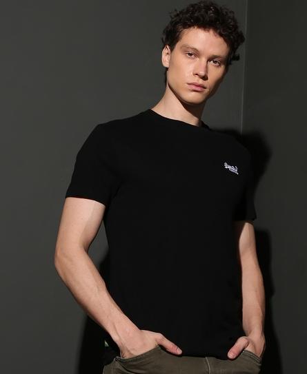 VINTAGE LOGO EMB MEN'S BLACK T-SHIRT