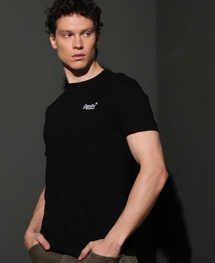 VINTAGE LOGO EMB MEN'S BLACK T-SHIRT