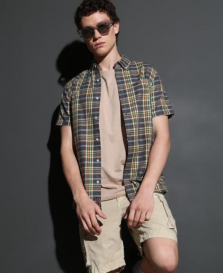 LIGHTWEIGHT S/S CHECK MEN'S BLUE SHIRT