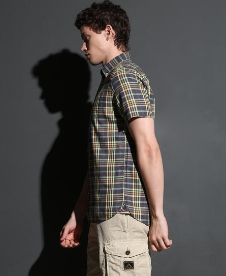 LIGHTWEIGHT S/S CHECK MEN'S BLUE SHIRT