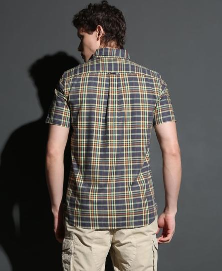 LIGHTWEIGHT S/S CHECK MEN'S BLUE SHIRT