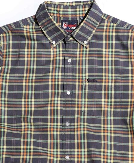 LIGHTWEIGHT S/S CHECK MEN'S BLUE SHIRT