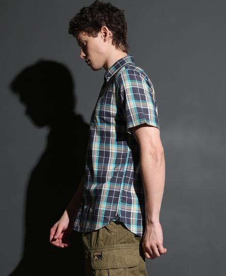 LIGHTWEIGHT S/S CHECK MEN'S BLUE SHIRT