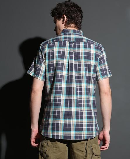 LIGHTWEIGHT S/S CHECK MEN'S BLUE SHIRT