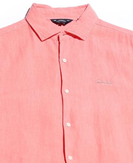 STUDIOS CASUAL LINEN S/S MEN'S ORANGE SHIRT