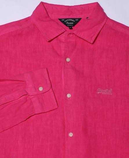 STUDIOS CASUAL LINEN L/S WOMEN'S PINK SHIRT