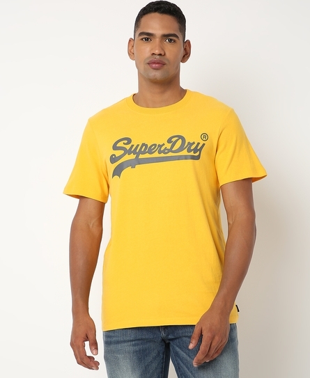 VINTAGE CLEAN LOGO MEN'S YELLOW T-SHIRT