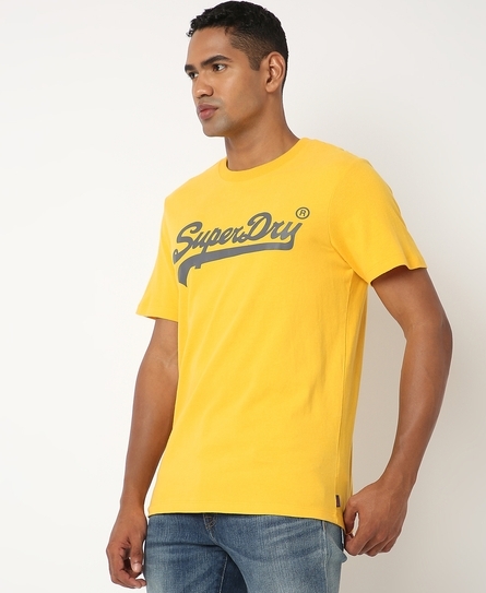 VINTAGE CLEAN LOGO MEN'S YELLOW T-SHIRT