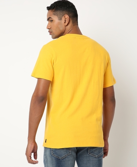 VINTAGE CLEAN LOGO MEN'S YELLOW T-SHIRT