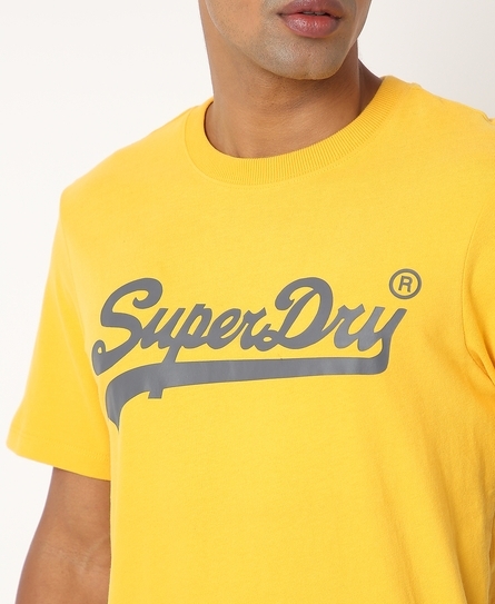 VINTAGE CLEAN LOGO MEN'S YELLOW T-SHIRT