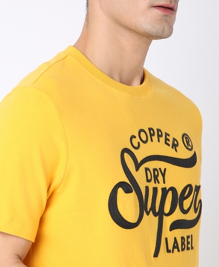 VINTAGE COPPER LABEL MEN'S YELLOW T-SHIRT