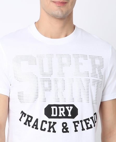 TRACK & FIELD LITE METALIC MEN'S WHITE T-SHIRT