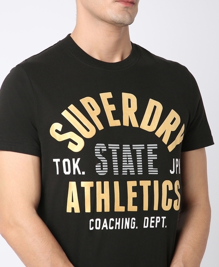 TRACK & FIELD LITE METALIC MEN'S BLACK T-SHIRT