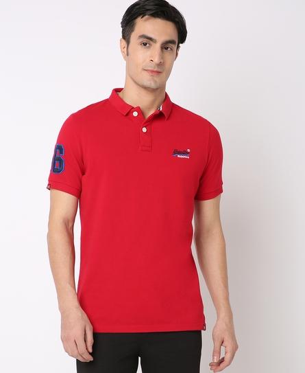 CLASSIC PIQUE MEN'S RED POLO