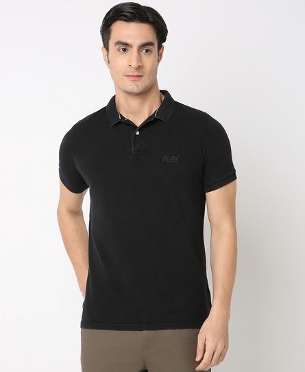 VINT DESTROY MEN'S BLACK POLO