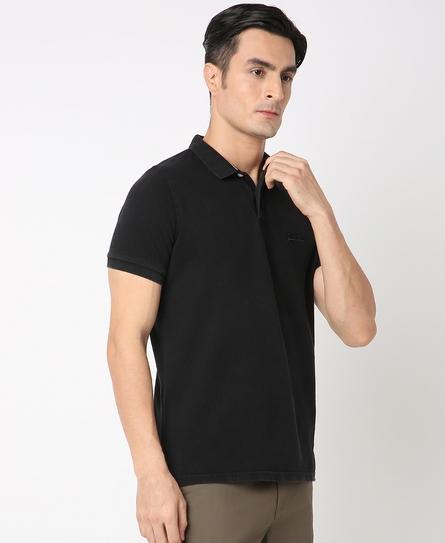 VINT DESTROY MEN'S BLACK POLO