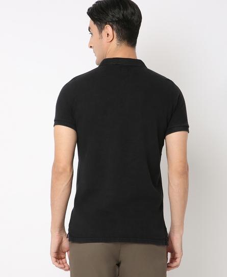 VINT DESTROY MEN'S BLACK POLO