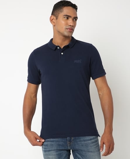 VINT DESTROY MEN'S BLUE POLO