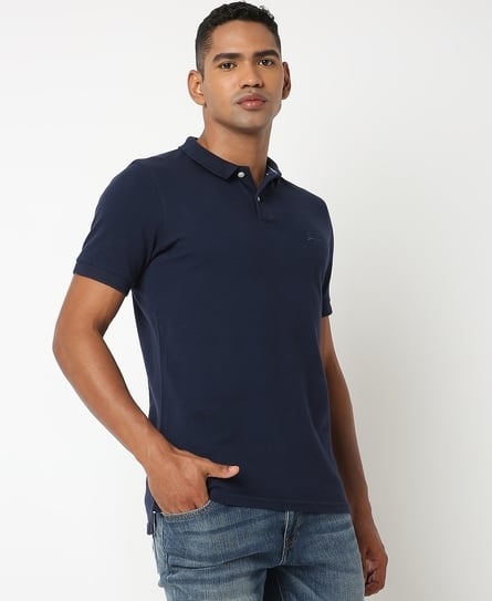 VINT DESTROY MEN'S BLUE POLO