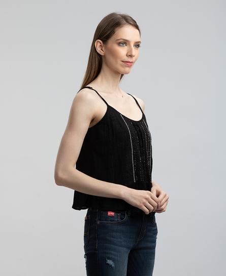 POP STITCH FRILL CAMI TOP