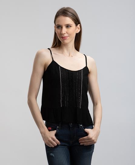 POP STITCH FRILL CAMI TOP