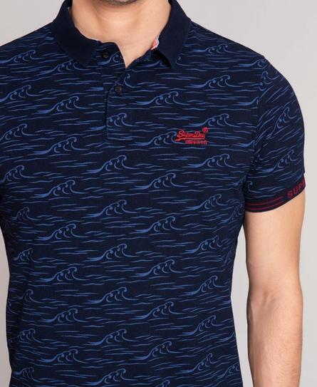 CITY S/S AOP JERSEY MEN'S BLUE POLO